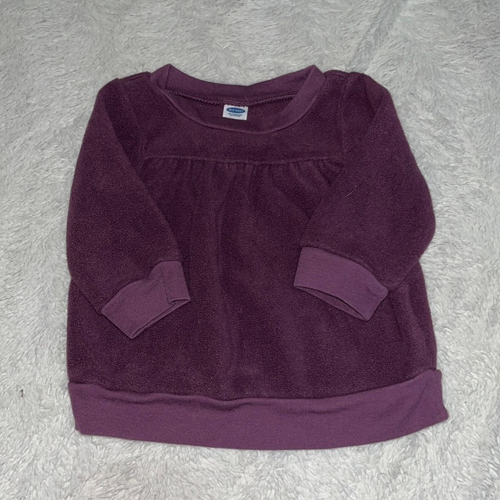 (3 for $10) old navy baby girl fuzzy purple sweater